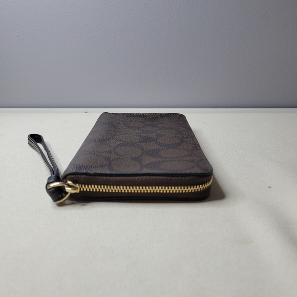 Coach Signature Brown Large Phone Wallet In Signature Canvas - Picture 6 of 15